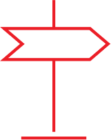 icon of a sign arrow