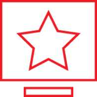 icon of star on monitor